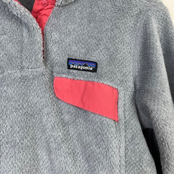 Patagonia Athletic Synchilla Snap T Fleece Pullover Jacket Grey Women’s Size M - Picture 5 of 11